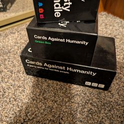 3 sets of cards against humanity