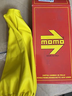 Yellow Genuine Momo universal fit shift knob shifter boot
