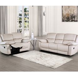 White Recliner Sofa And Loveseat Brand New