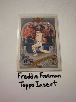 Freddie Freeman Atlanta Braves All-Star 1st Baseman Topps Short Print Insert Card.