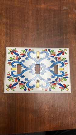 Triple toggle decorative wall switch plate