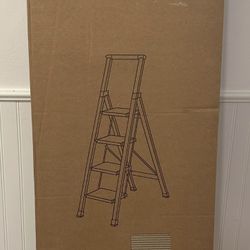 NEW IN BOX- White 4-Step Ladder- Multiuse
