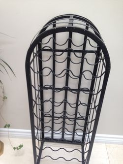 Big and beautiful black metal wine rack