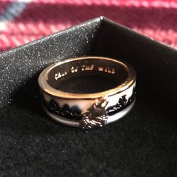 Wolf Ring With Inscription “Call Of The Wild”