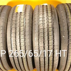 265/65/17 For Sale 4 New Tires We Service Motorcycle Tires