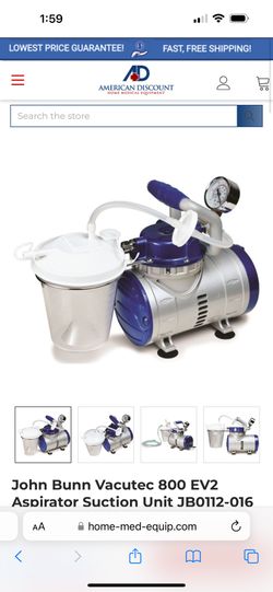 Vacuum Tech Aspirator 115 Bolt 60 Hz