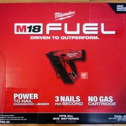 Milwaukee M18 Fuel 30° Framing Nailer 