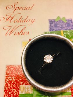 14k White Gold Dipped CZ Engagement, Wedding, Ring