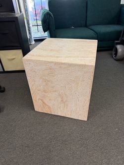 New Outdoor Travertine Marble Cube Side Table 22”x22.5