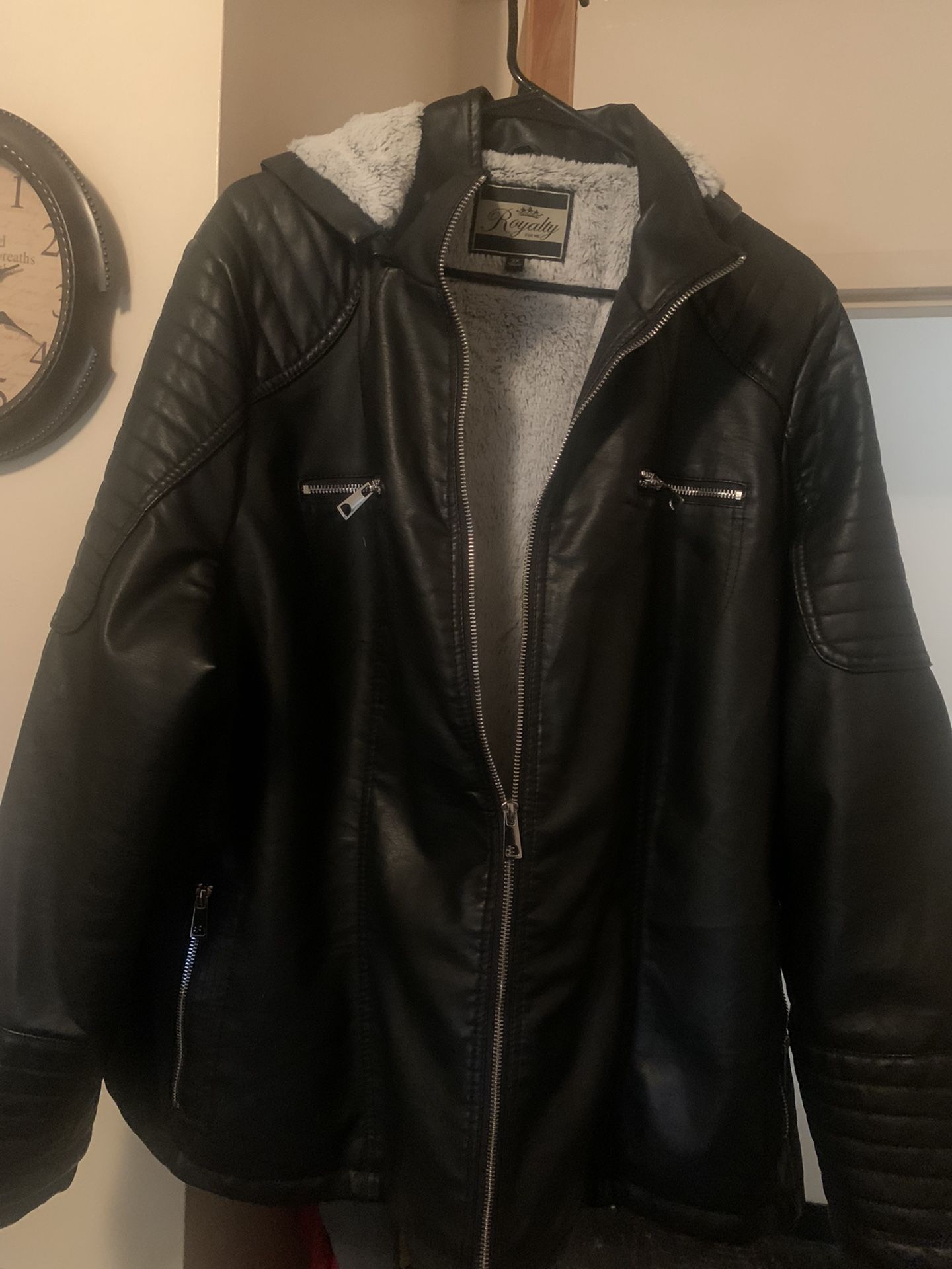 Royalty For Me Black Leather jacket
