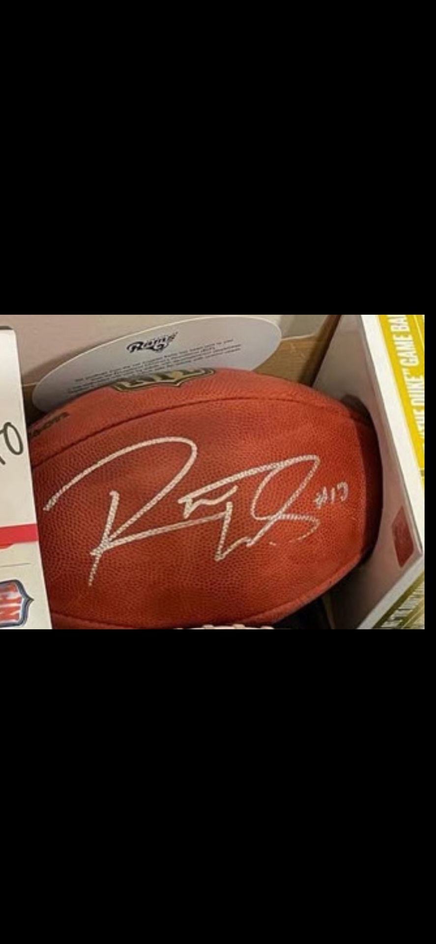 LA Rams Autographed NFL football By Super Bowl Champion Robert Woods - USC Trojans 