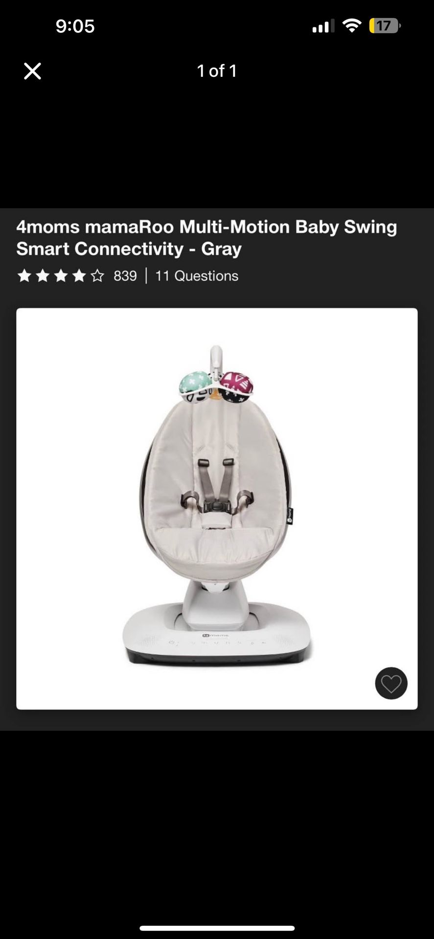 Mamaroo Baby Swing