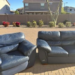 blue couch and chair