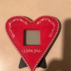 Red Heart Shaped Picture Frame