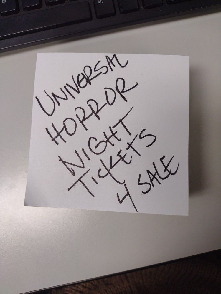 I Have 6 Universal Horror Night Tickets$100