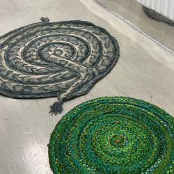 HUGE STORAGE UNIT SALE - Round Braided Rugs (2)