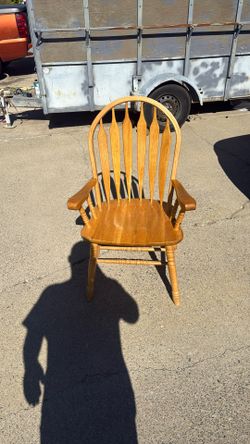 6 Dining Room Wood Oak Chairs