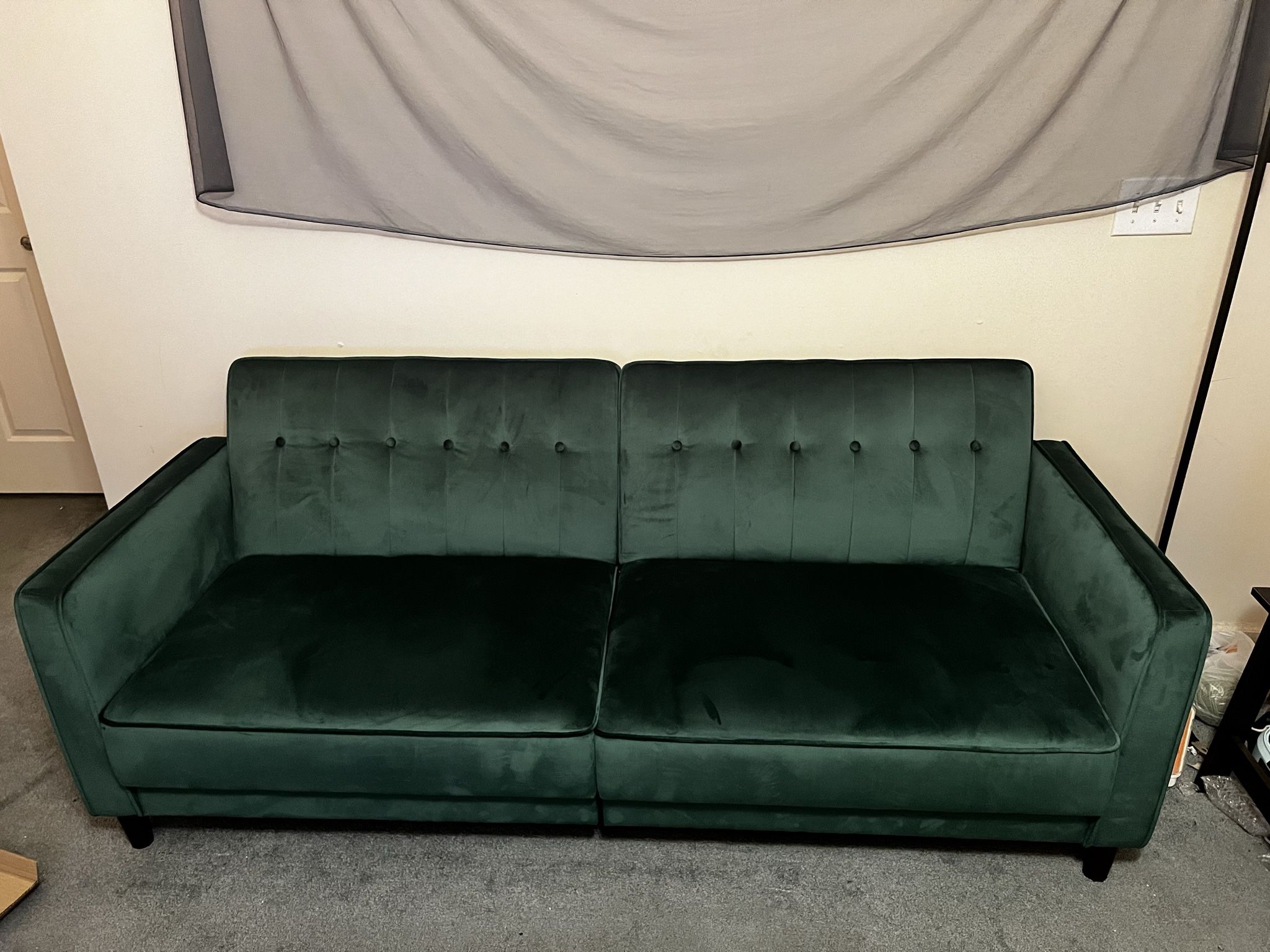 Green Velvet Sleeper Couch