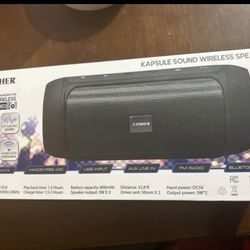 Bocina Bluetooth Marca Fisher Radio FM Recargable USB Input 