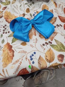 Sky blue bow