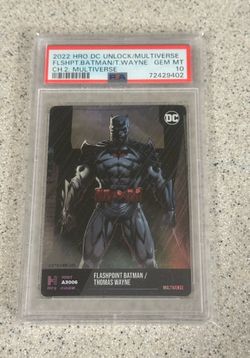 2022 HRO DC UNLOCK CH.2 Multiverse Flashpoint Batman Thomas Wayne PSA 10  Card