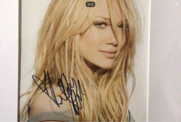 HILARY DUFF FRAMED SIGNED