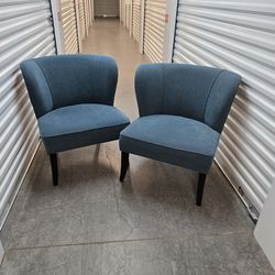 Chairs two blue/green