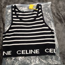 Celine Crop Top Woman's Size LARGE 
