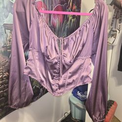 Purple Silk Corset 