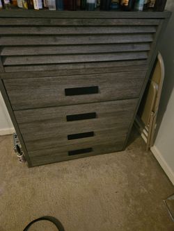 Gray bedroom dresser