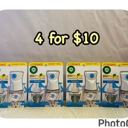 (4) Air Wick Essential Oils 1 warmer+ 1 Refill.  4 for $10 or $3 each‼️