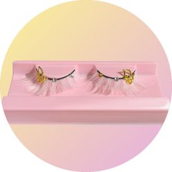 White decorative lashes