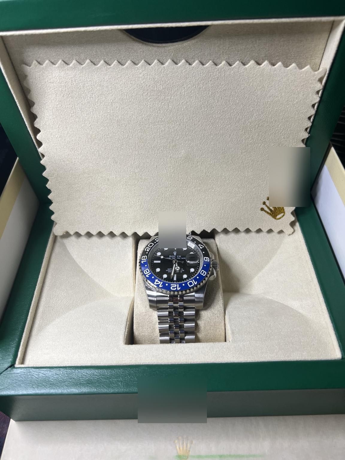 Black & Blue GMT Style Watch w/ Box