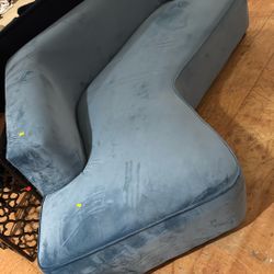 Curved Velvet Sofa