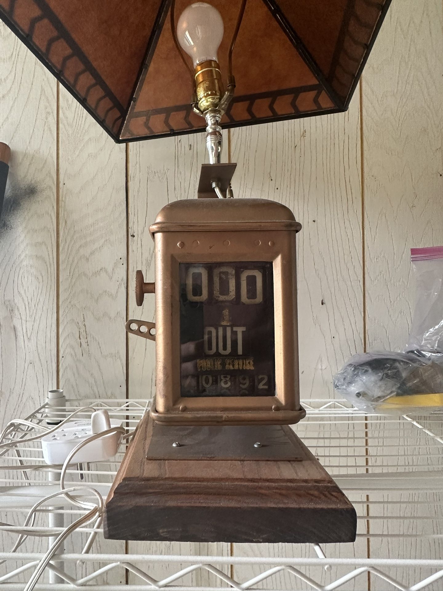 1979 NJ TRANSIT Newark Light Rail TROLLEY FARE LAMP ( Antique)