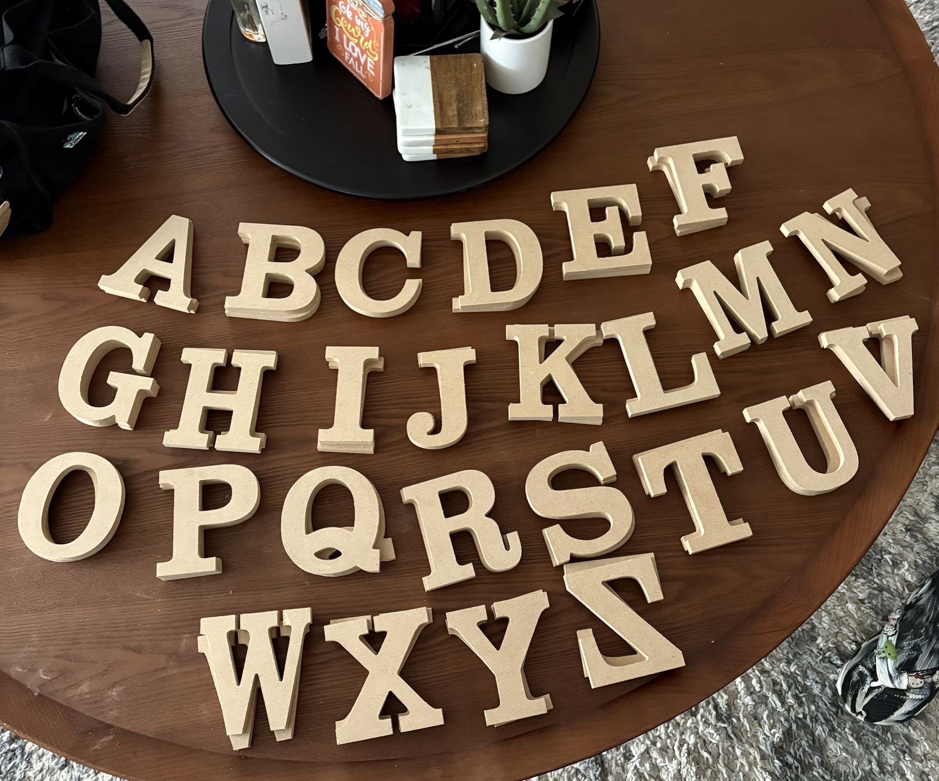 New Set Of 4” Wooden Letters