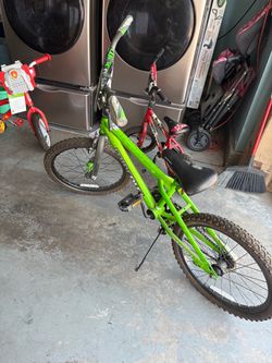 Youth Green bicycle.