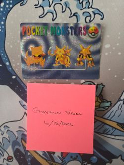 Abra Kadabra Alakazam Prism Pocket Monsters Vending Sticker 1198 Holo