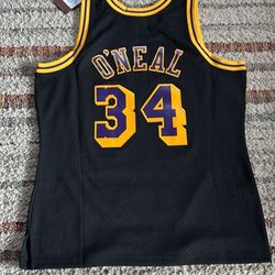 🏀 Authentic Shaquille O’Neal Lakers Jersey – Black – Size L – Brand New!