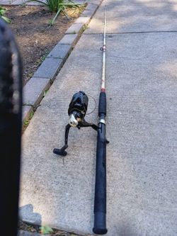 7 ft fishing pole and reel