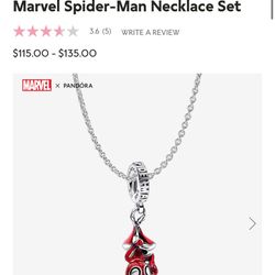 Spiderman Pandora Charm And Chain