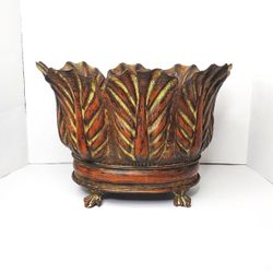 Large decorative metal planter or container