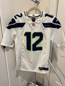 Seattle Seahawks Nike NFL #12 FAN Jersey White – Size Small