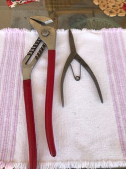 Snap-on 70A External snap Ring plie Grip / Blue point HL116p16 Adjustable slip joint plier . USA.