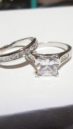 Women's 2.67 CT Emerald cut wedding engagement promises ring Diamond simulated size 10.0