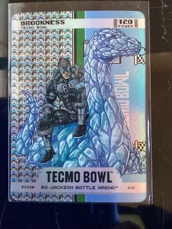 Bo Jackson Battle Arena Tecmo Bowl Brockness (Brock Bower) end zone ice foil 120 power