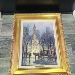 Thomas Kinkade "The Water Tower, Chicago" Signed and Numbered (SN) Canvas (SN 38/750)