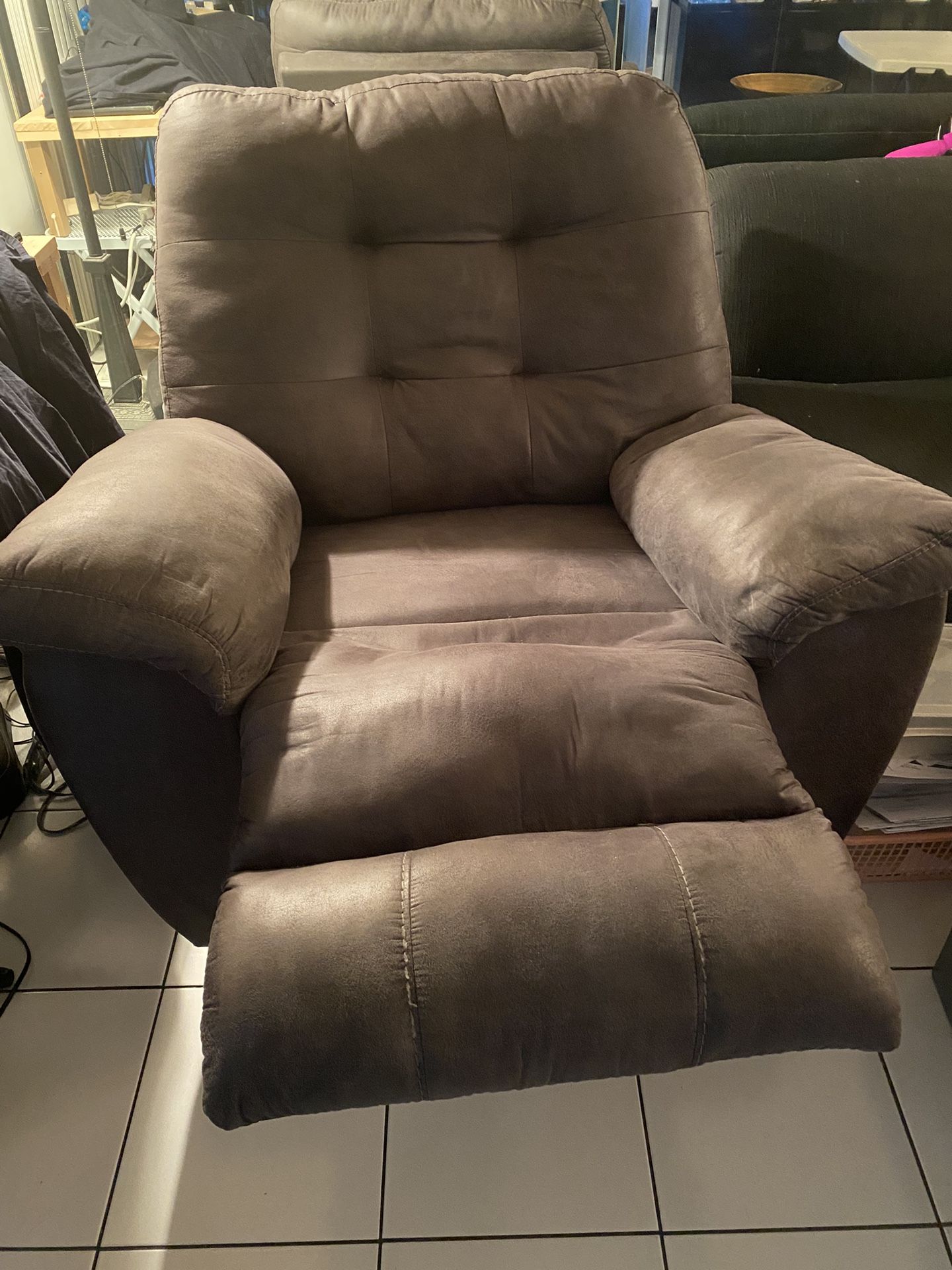Super Suede Recliner - $35.