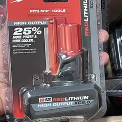 Milwaukee M12 High Output  HO 5.0 batteries 