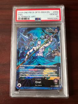 One Piece Enel Alternate Art PSA 10 OP15-058 Pokemon card cards tcg